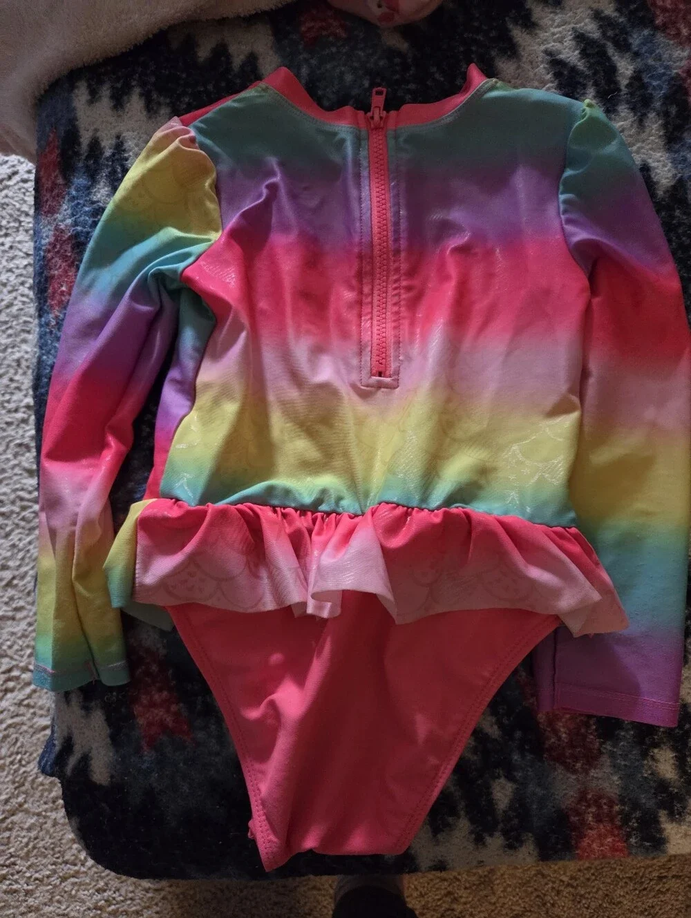 5t long sleeve tutu rainbow cat & jack swimsuit